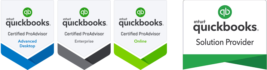 Quickbooks Certified ProAdvisor badges